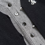 Elegant Black Knit Long Cardigan With Hollow Out Design
