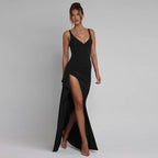 Maven Sheath Dress With Slit Black