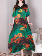 Angel Of Love V-neck Middle Waist A-line Dress