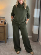 Soft Relaxed Cowl Neck Set