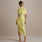 Deardorff Midi Dress Yellow