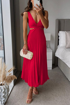 Sydney Exclusive Pleated Dress with Neckline Statement Occasion Edit