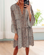 Sonia Timeless Women's Leopard Dress Chic Silhouette Collection