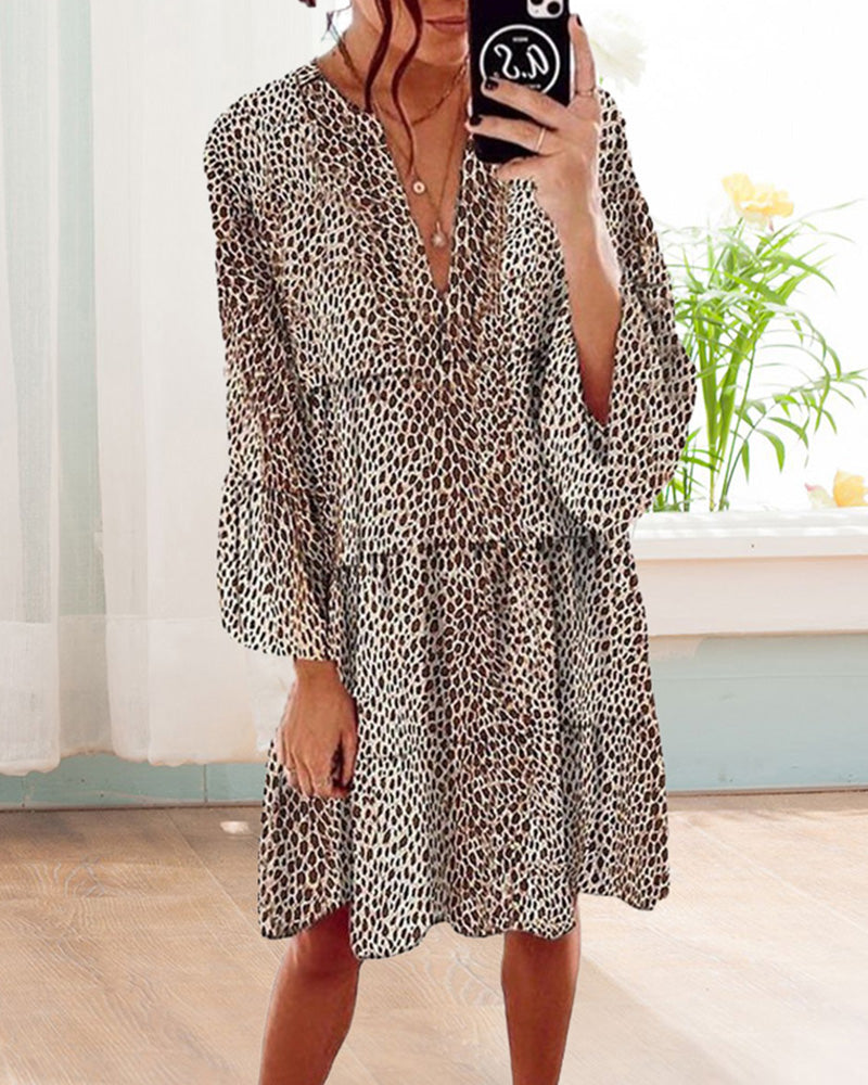 Sonia Timeless Women's Leopard Dress Chic Silhouette Collection