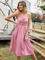 Casual Halter Print Floral Dress
