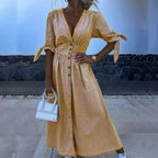 Ariana Elevated Long Denim Dress Chic Silhouette Collection