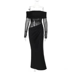 Alisha Off Shoulder Dress Black