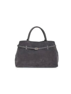 Vintage Buckle-Design Top-Handle Bag