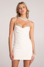 Rhinestone Cami A Line Short Party Dress