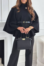 High-necked cape-style top