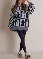 Halloween Checkered Sweater