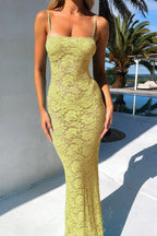 Y2K Cami Hollow Out Lace Dress