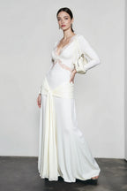 Flutter Sleeve Mermaid Hem Vacation Dress