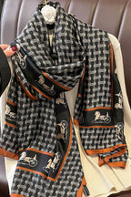 Elegant Imitation Silk Oversized Shawl Scarf