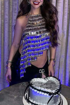 Dazzling Diamond Chain Alloy Body Chain