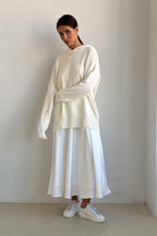Satin High Waist Circle Maxi Skirt