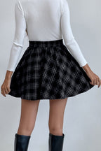Versatile Plaid Mini Skirt