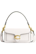 White C-shaped leather bag