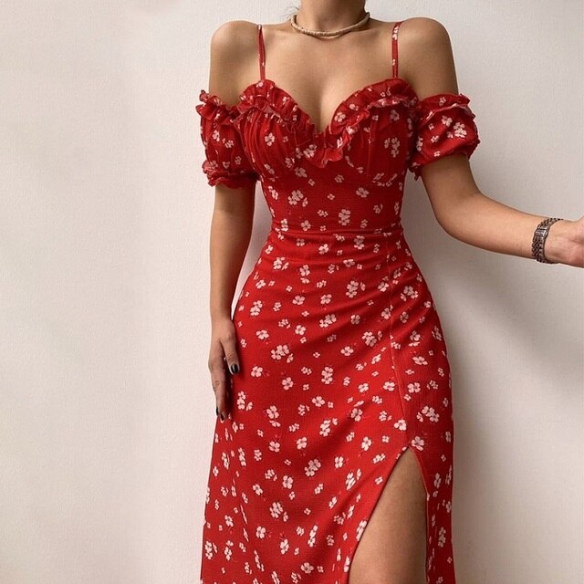 Alphonsine Statement V Neck Cocktail Dress Chic Silhouette Collection