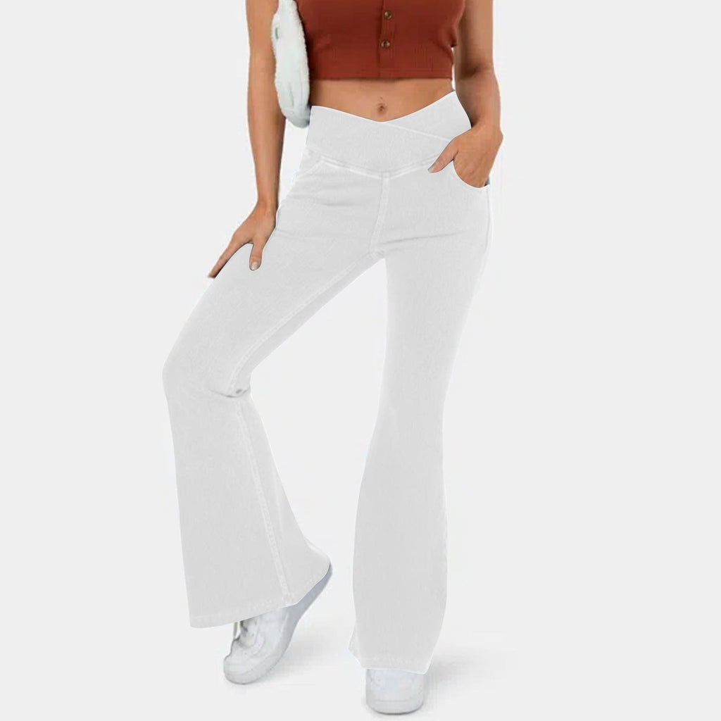 high waist flare jeans