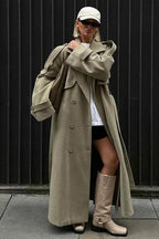 Vintage Double Breasted Belted Overcoat