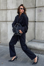 Longline Structured Two Piece Blazer Pants Set
