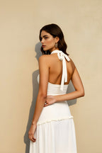 Crop top high waist skirt two piece vacation set