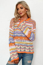 Casual Colorblock Knit Sweater