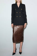 Sequin midi skirt