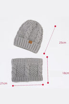 2-Piece Winter Knit Ear Warmer Hat And Scarf Set