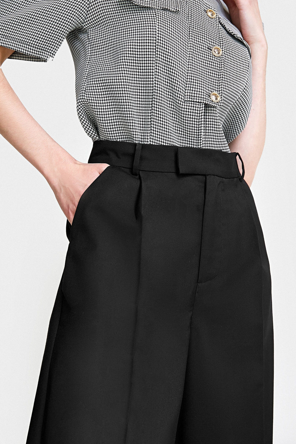 Business Essential Black Wide Slacks