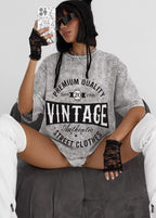 Vintage Era - Washed Oversized Graphic Tee
