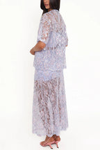 Catch The Light Sheer Sequin Lace Short Sleeve Loose Tee Top
