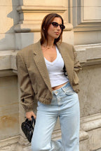 Vintage Check Blazer Jacket