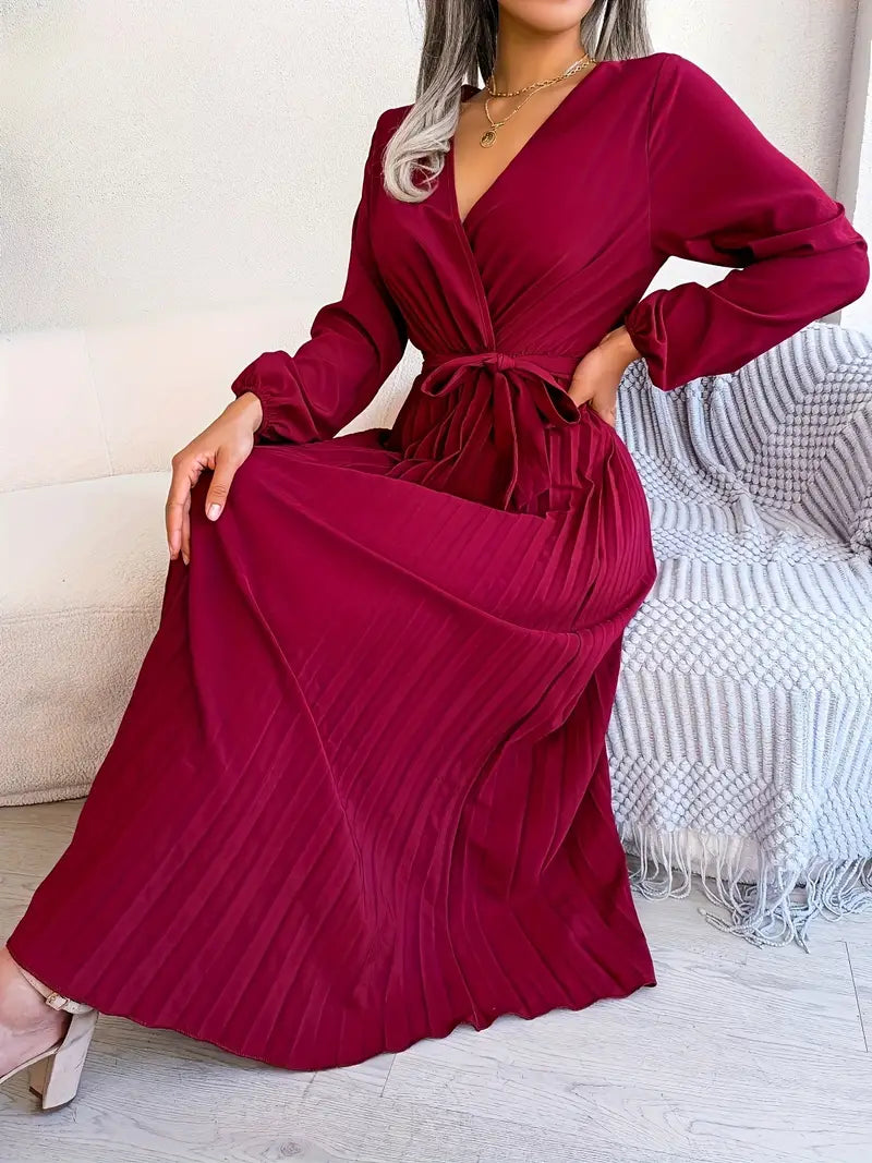 Carlota Boutique Pleated Midi Dress Statement Occasion Edit