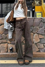 Retro 90s Style Dark Brown Jeans