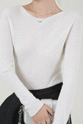 Seamless Fine Wool Knit Top