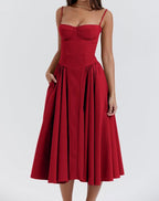 Carolyn Sleeveless Corset Midi Dress