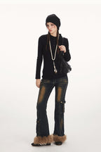 Structured Henley Long Sleeve Top