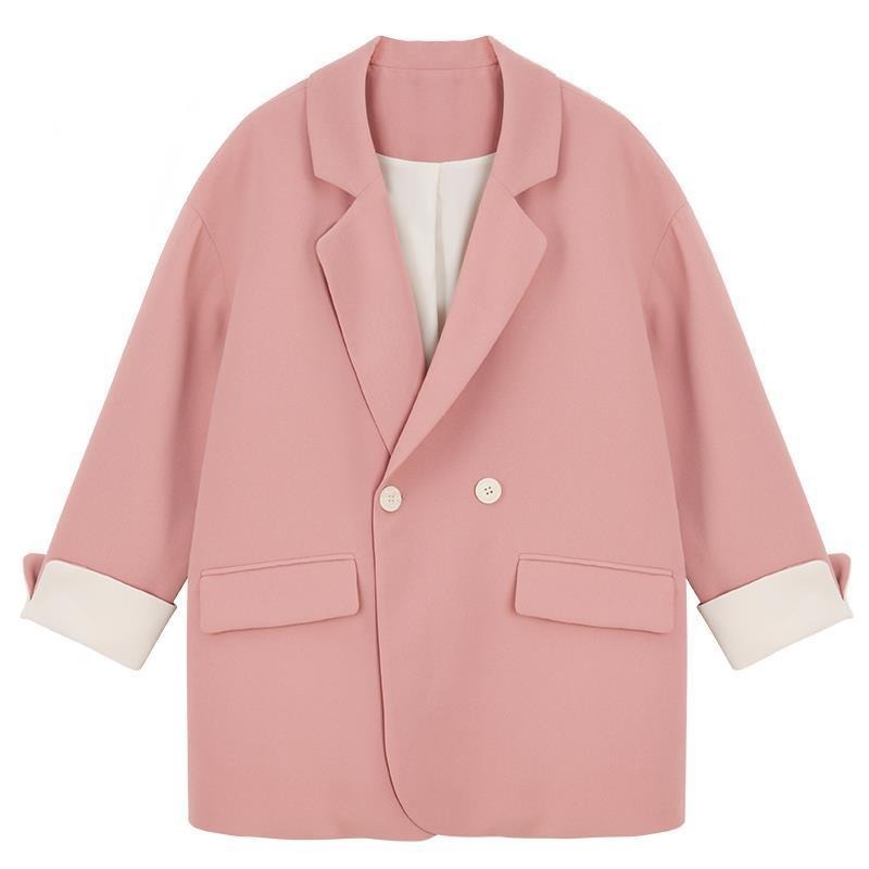 Double-breasted Casual Loose Women's Suit