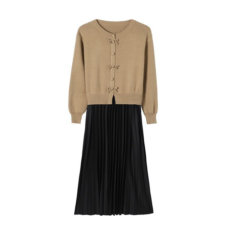 Knit Dress Two-Piece Set | Coordinated Style & Versatile Wear