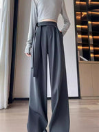 Casual Irregular High Waist Wide Leg Pants