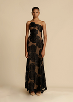 Vanesa Timeless Long Silk Evening Dress with Backless Design Everyday Luxe Edit