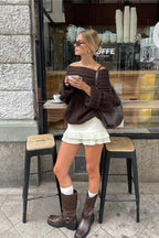 Vintage Inspired Low Waist Pleated Skirt