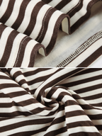 September Striped Cardigan Shorts Set