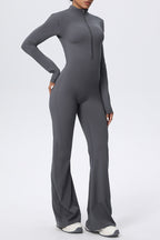 Zipper Cloud Soft Slim Long Sleeve Yoga Jumpsuit