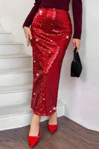 High Slit Bodycon Skirt