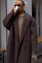 Single Breasted Long Lapel Overcoat