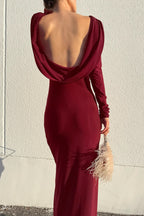 Defined Waist Long Work Dress
