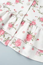 Puff Sleeve Ruffle Mini Floral Dress